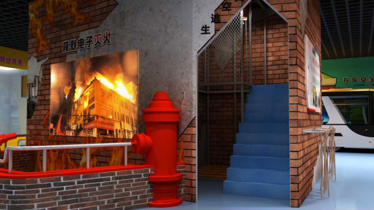 白玉巨幕影院虚拟模拟灭火