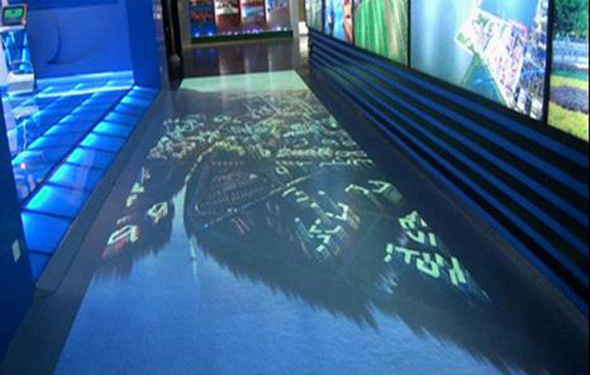 宝塔巨幕影院地面互动感应投影系统