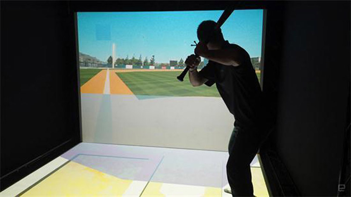 乌马河巨幕影院虚拟棒球投掷体验