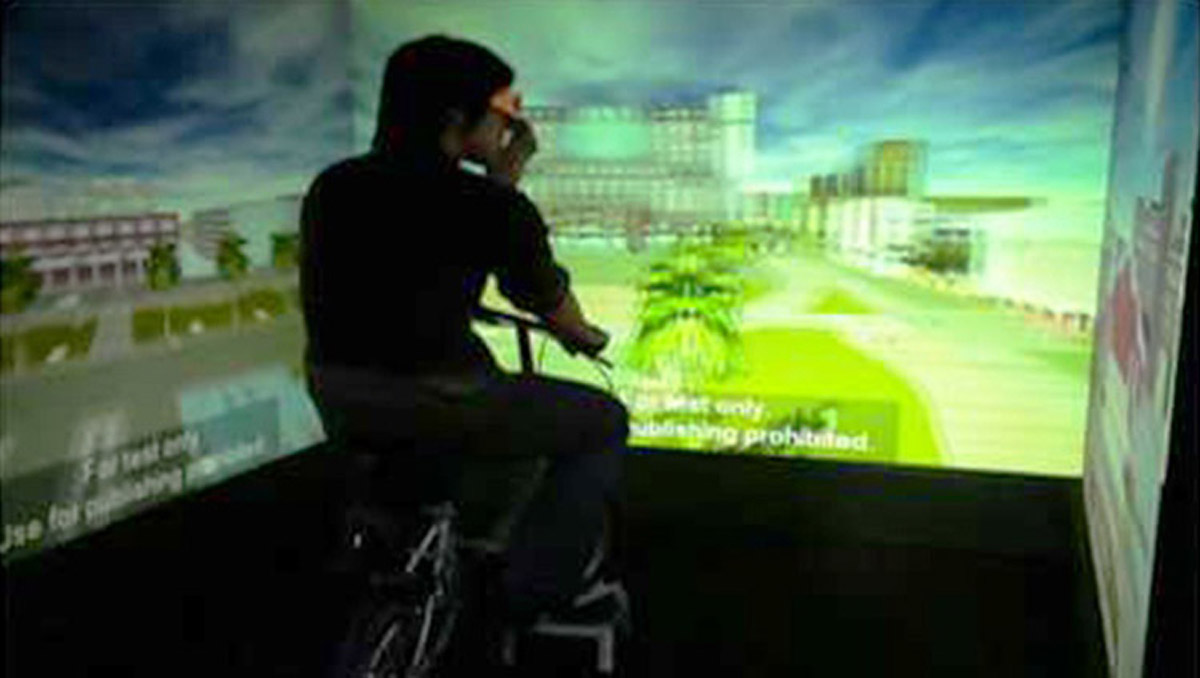 德庆巨幕影院虚拟自行车驾驶