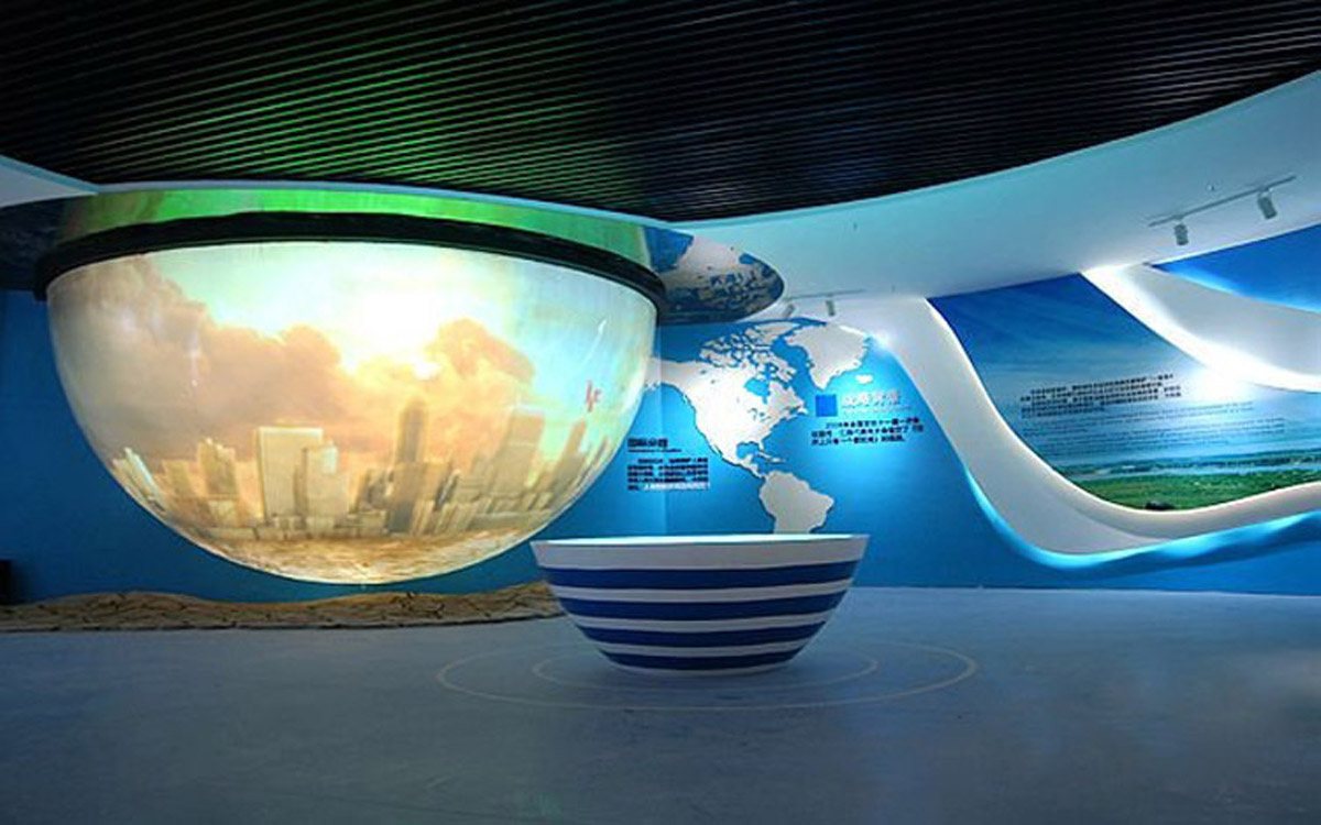峡江巨幕影院展厅球幕系统展示